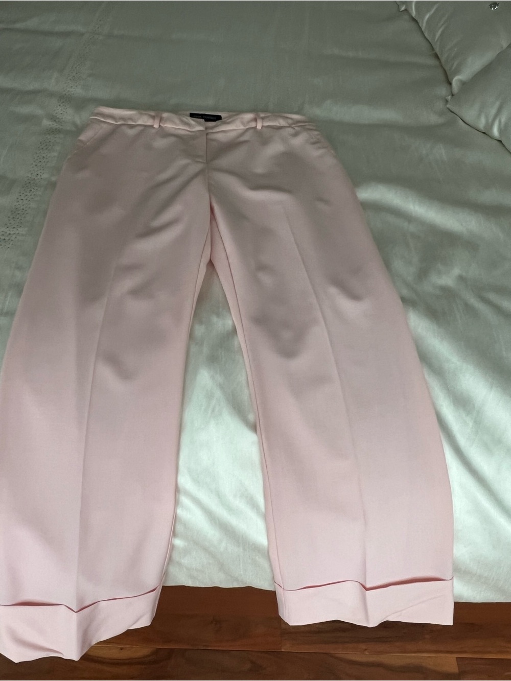 Wide-Leg Pink Dress Pants